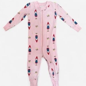Hanna Andersson Pink Gnome Print Footie